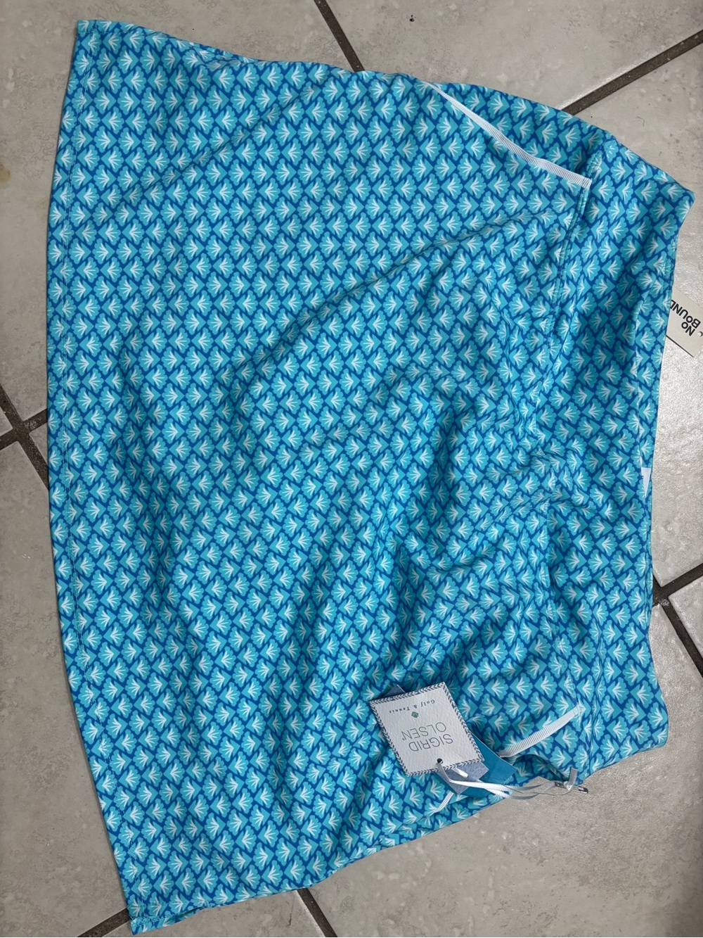 Light Blue Patterned Women’s Skirt